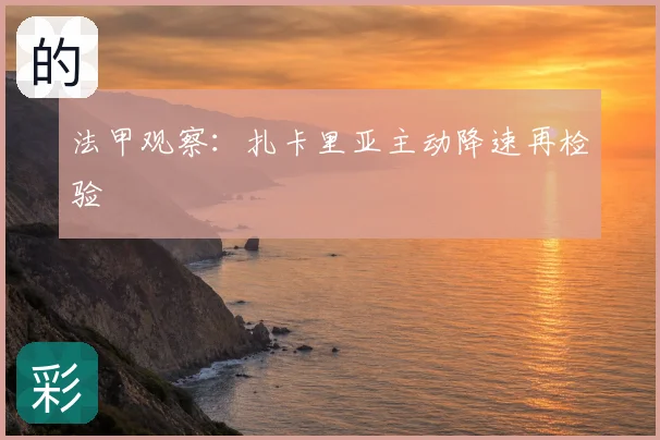 法甲观察:扎卡里亚主动降速再检验